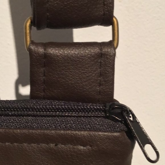 Zipster Vegan Leather Cross-Body Purse - Picture 10 of 11
